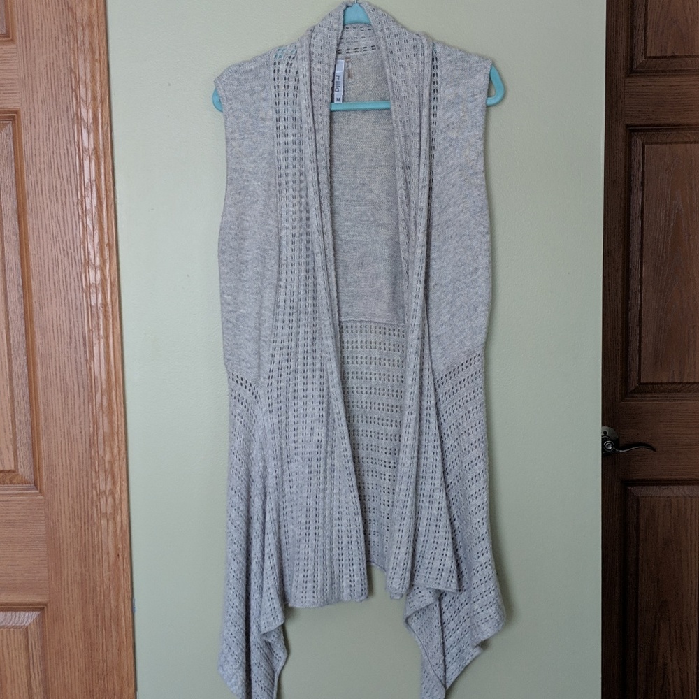Miila Long Open Front Sleeveless Cardigan